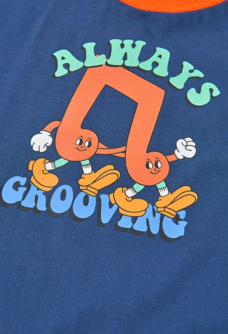 Pijama azul niño algodón rayas