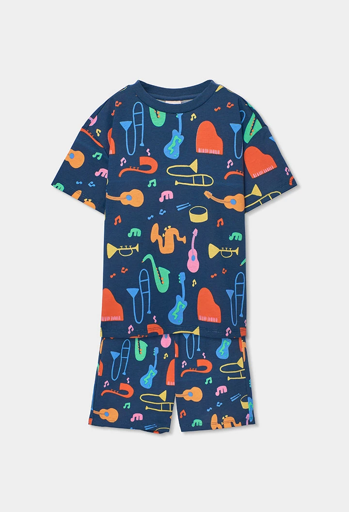 Children?s jersey pyjamas musical instruments