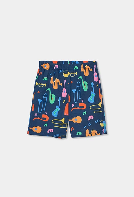 Pijama criança malha instrumentos musicais