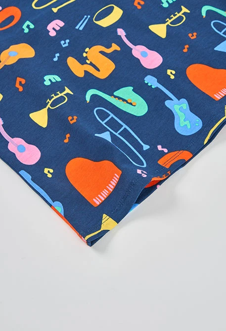 Children?s jersey pyjamas musical instruments