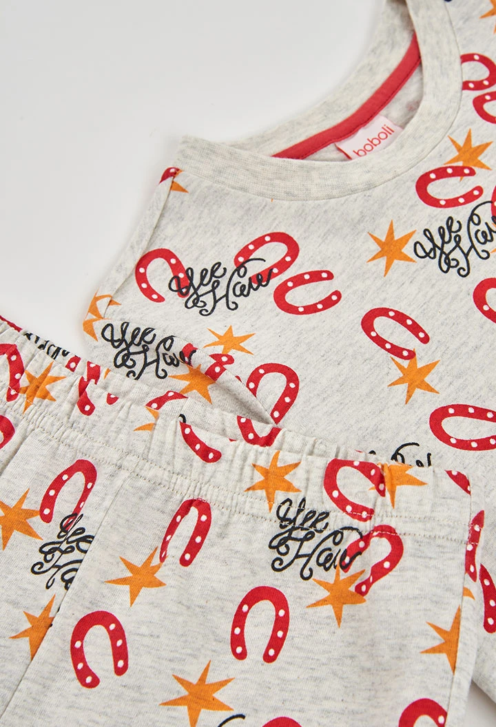 Pijama nen cotó estampat de ferradura