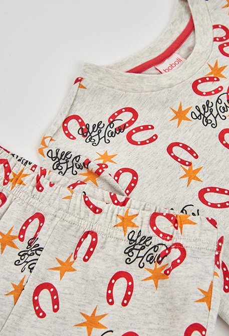Pijama nen cotó estampat de ferradura