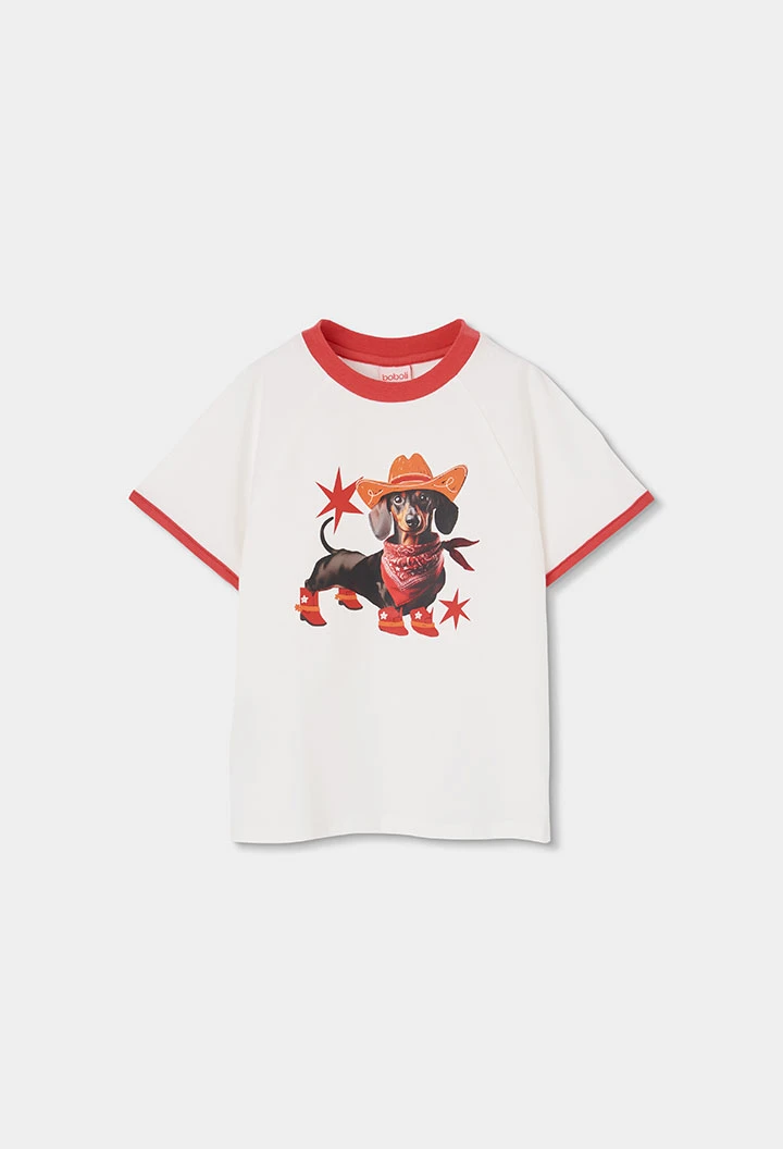 Pijama criança algodão branco estampado