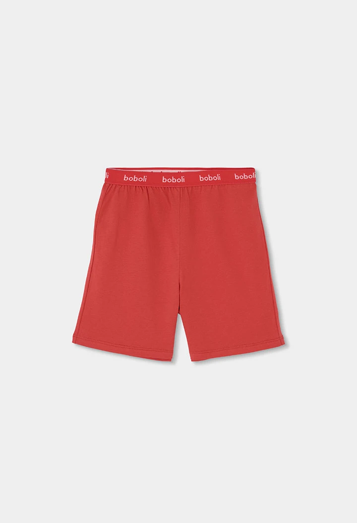 Jungen-Pyjama aus weißer Baumwolle mit Aufdruck