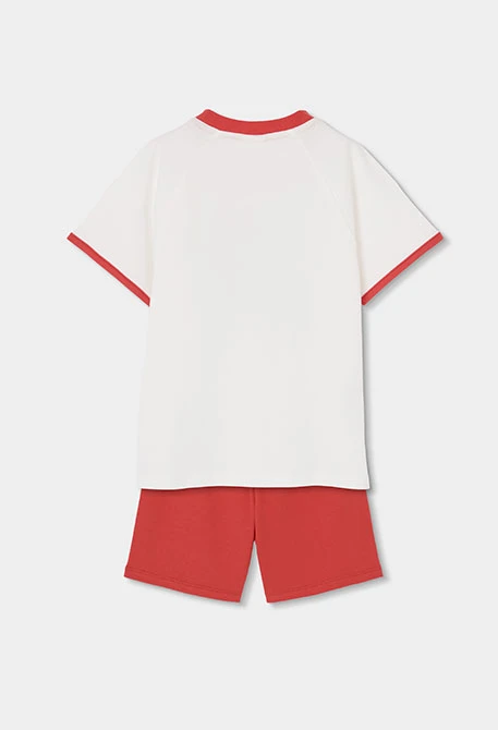 Pijama criança algodão branco estampado