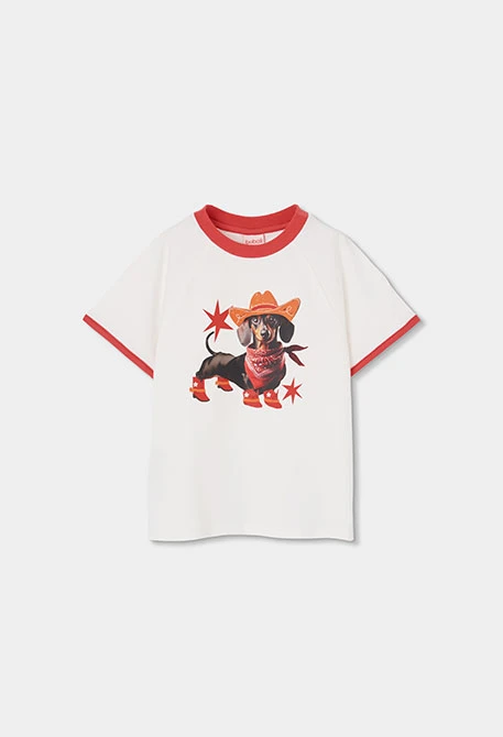 Pijama criança algodão branco estampado