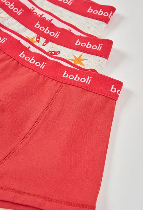 3er Pack Jungen Boxershorts aus bedruckter Baumwolle