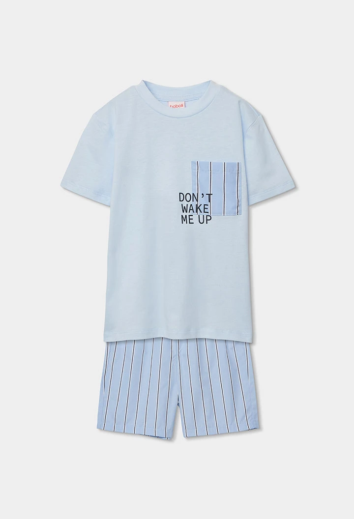 Pijama niño algodón manga corta