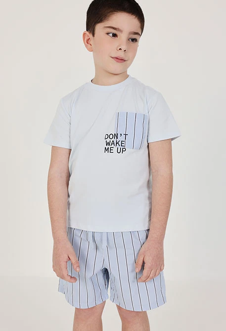 Pyjama Jungen Baumwolle kurze Ärmel