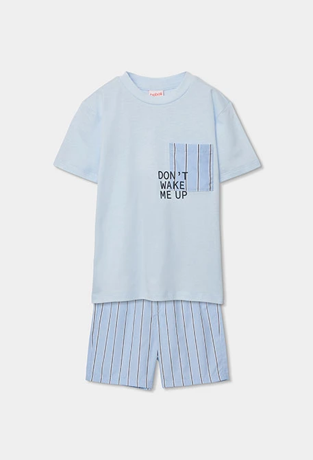 Boys’ cotton short-sleeve pajama set