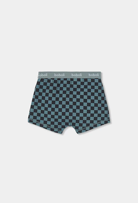 Pack 3 boxer bambino verde fantasia scozzese