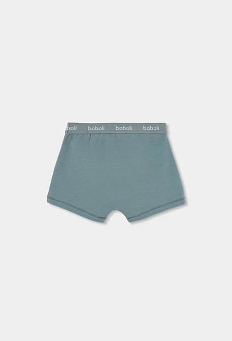 Pack 3 boys\' checked print green boxers