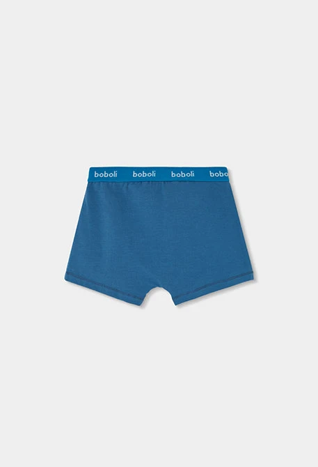 Pack of 3 blue striped and croissant print boxer shorts