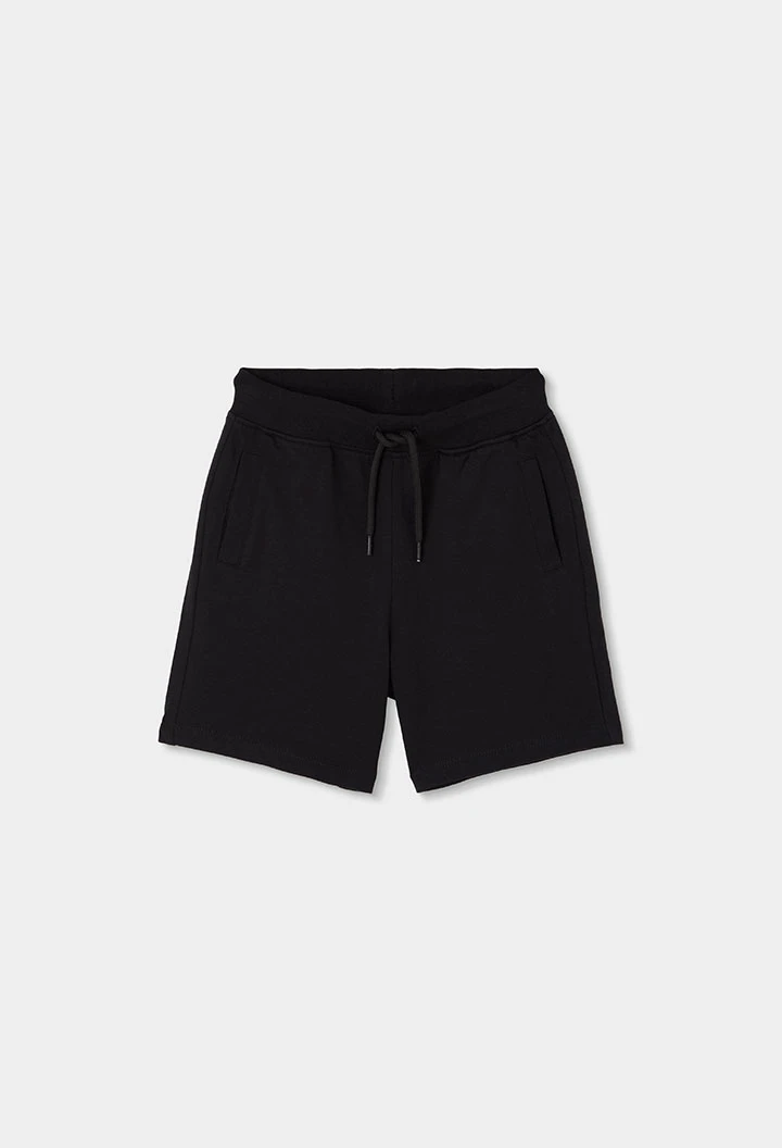 Boys' black knit shorts