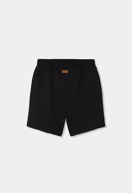 Schwarze Strick-Bermuda Jungen