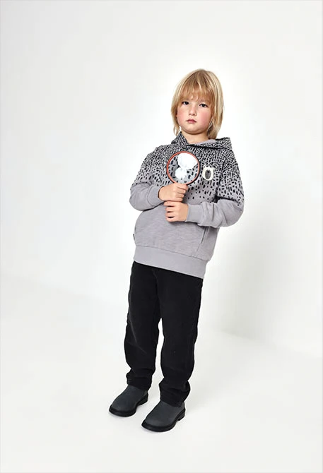 Pantalón niño felpa denim negro