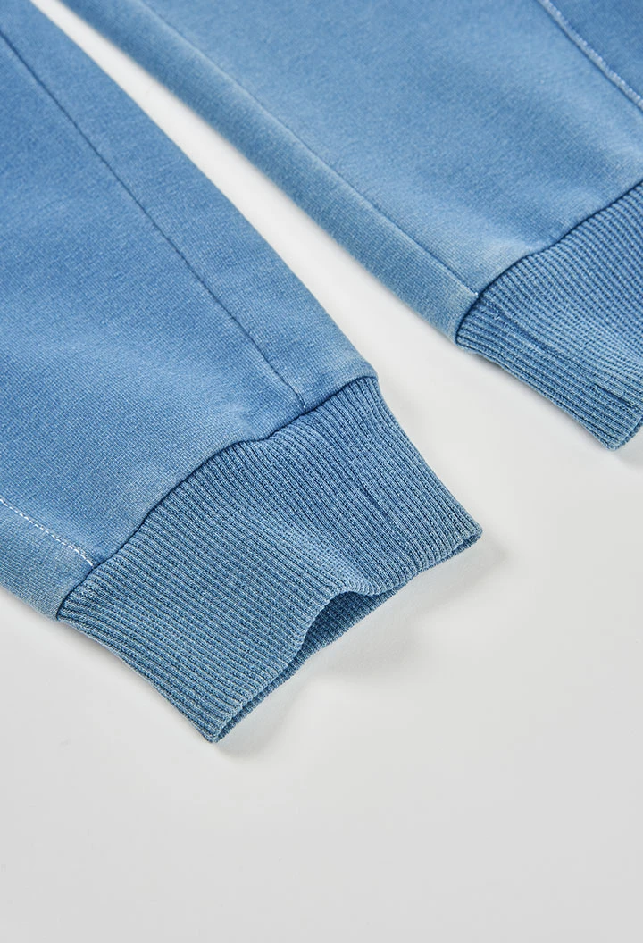 Pantalón niño felpa denim bleach