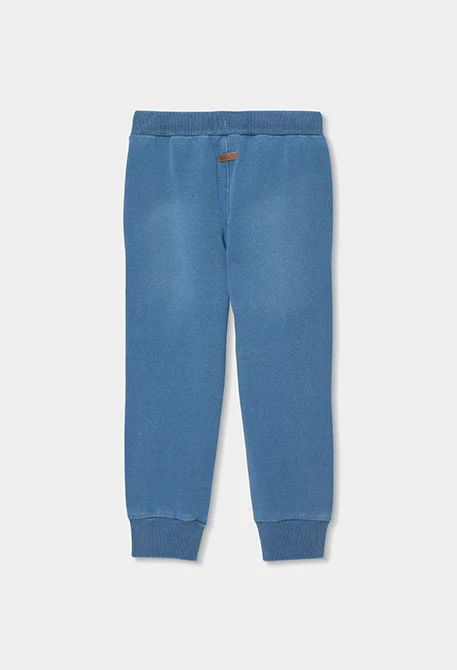 Pantalón niño felpa denim bleach