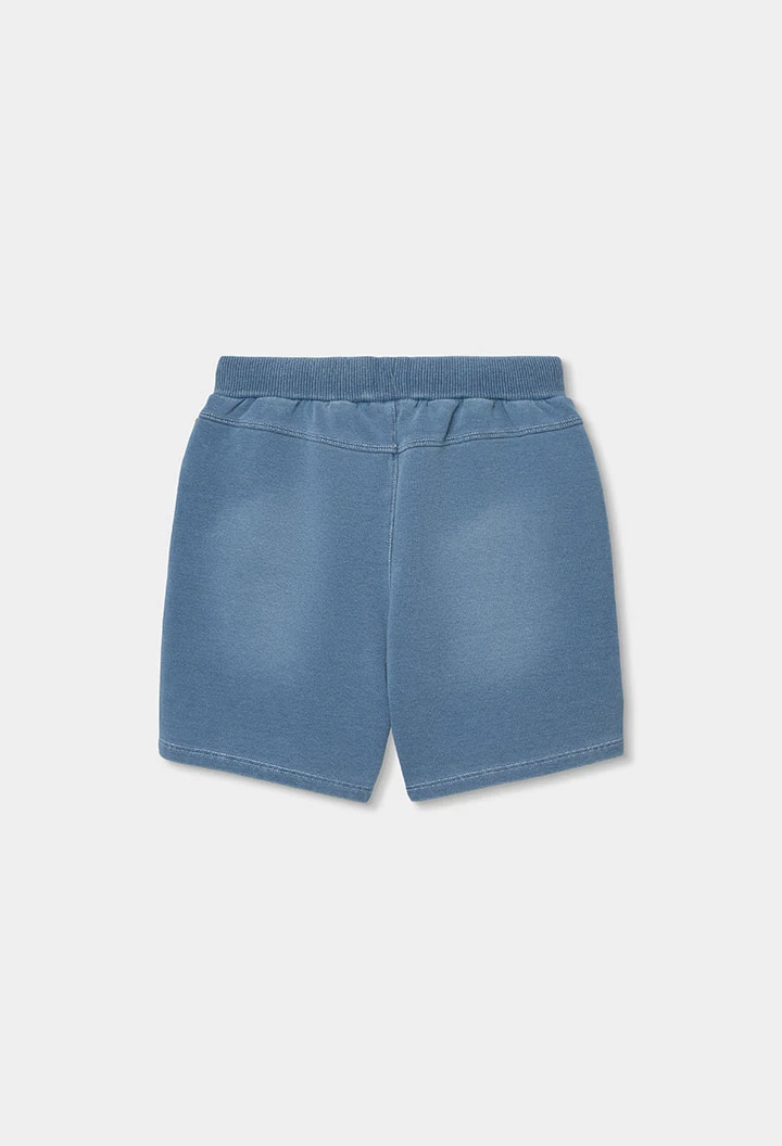 Bleach Denim-Fleece-Bermuda Jungen