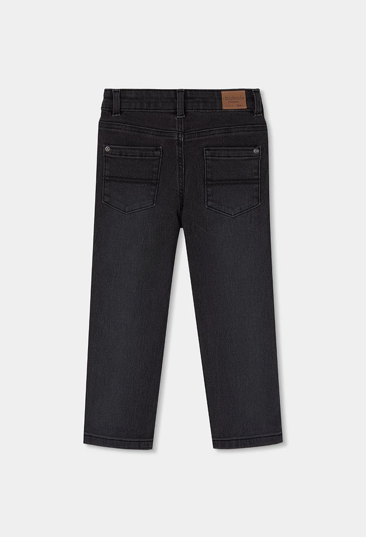 Jungen-Stretch-Denimhose in Schwarz