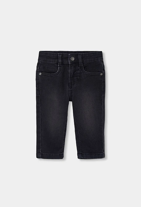 Boys´ black elastic denim trousers