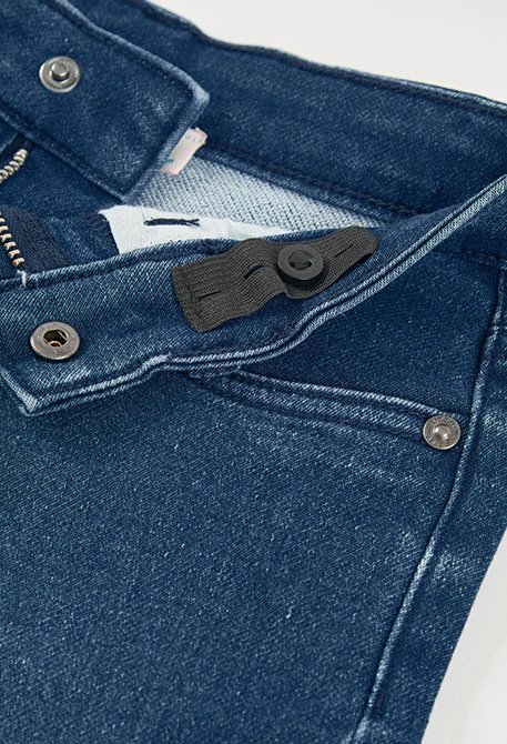 Pantalon garçon en denim stretch bleu