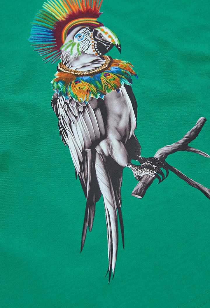 Grünes Baumwoll-T-Shirt für Jungen