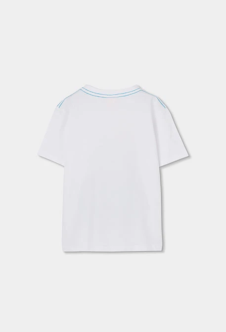 T-shirt enfant en coton blanc crocodile