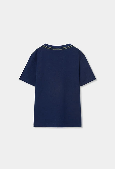 Navy blue cotton lion boy?s t-shirt