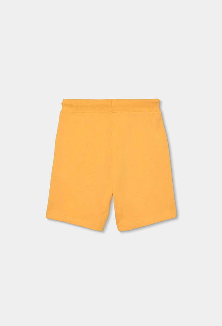 Yellow cotton Bermuda shorts