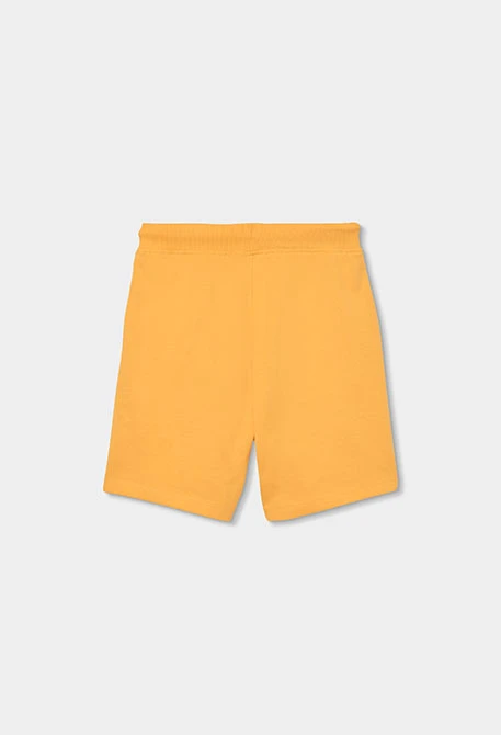 Yellow cotton Bermuda shorts