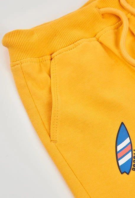 Bermuda in cotone giallo