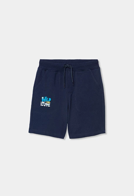 Bermuda en coton bleu marine