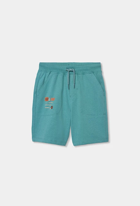 Bermudas algodón color verde agua