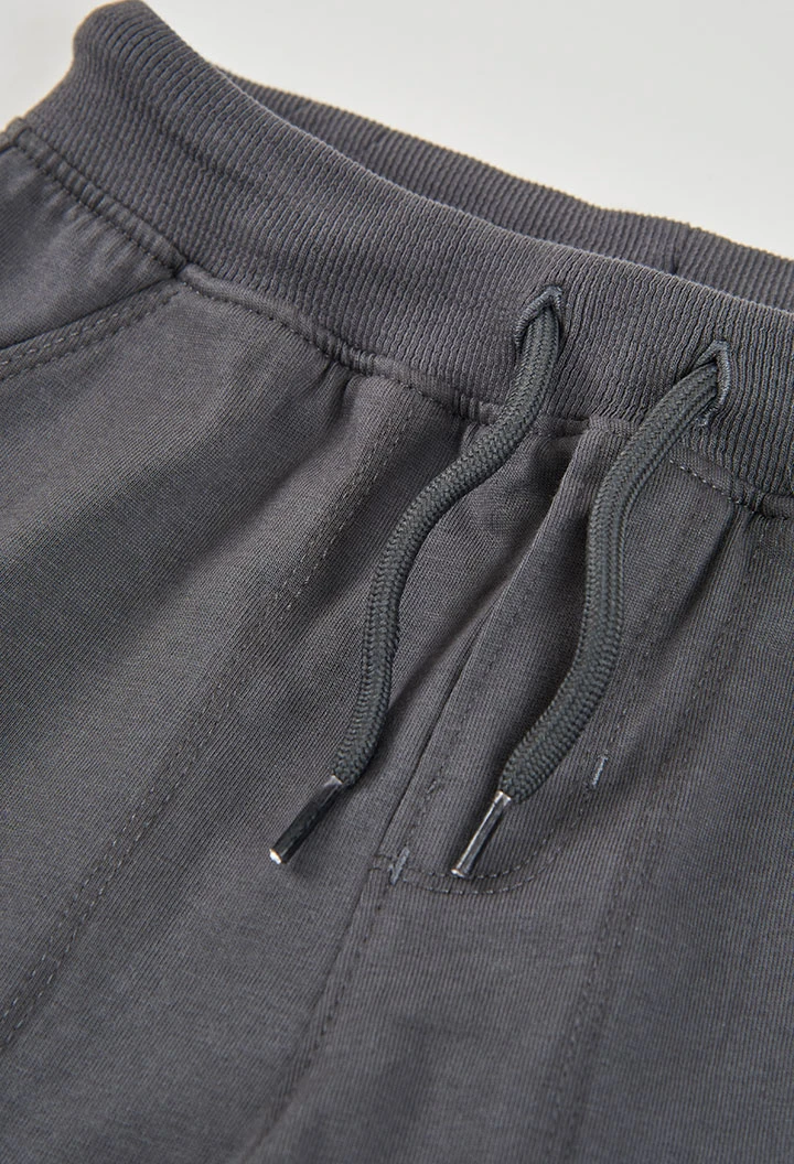 Grey cotton bermuda shorts