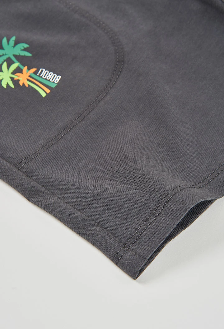 Bermuda cotone grigio