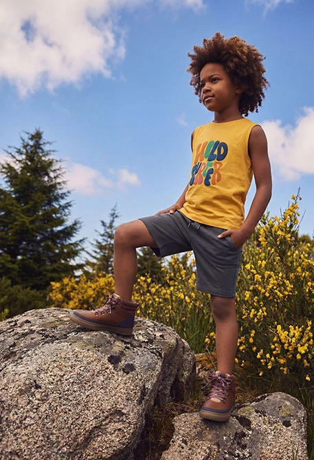 Grey cotton bermuda shorts