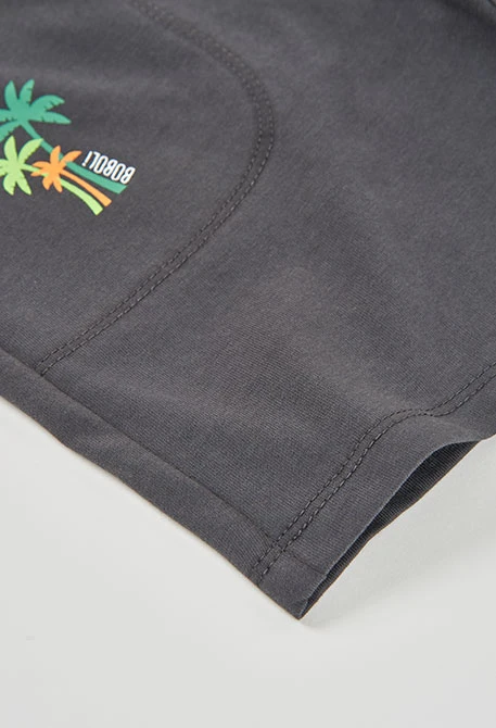 Bermuda algodão cinza