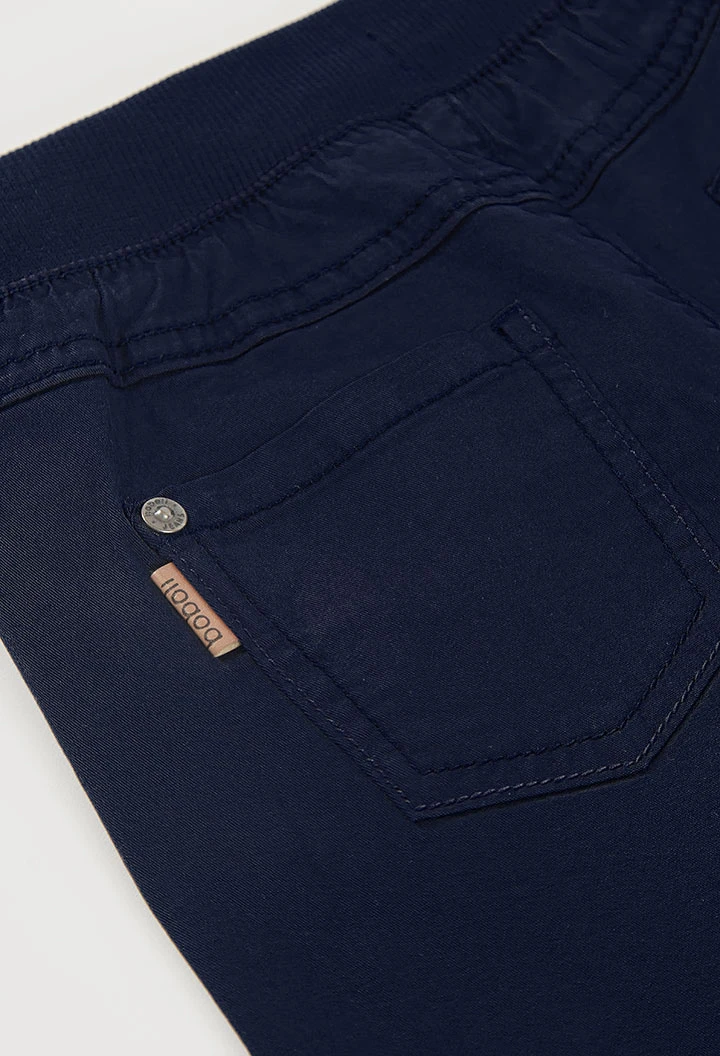 Bermuda en coton bleu marine