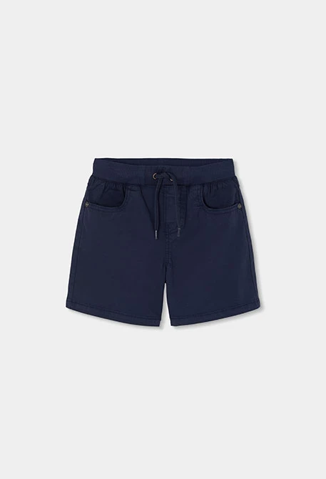 Navy blue cotton Bermuda shorts