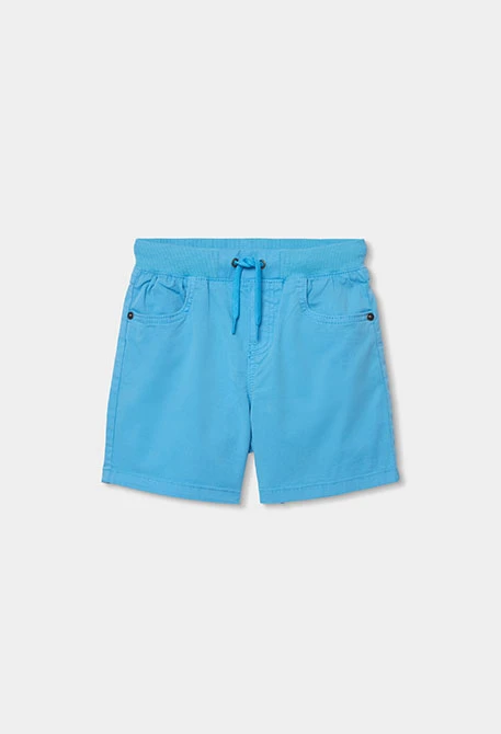 Bermuda en coton bleu