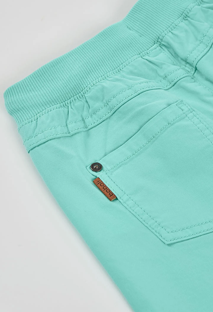 Aqua-grüne Baumwoll-Bermudas