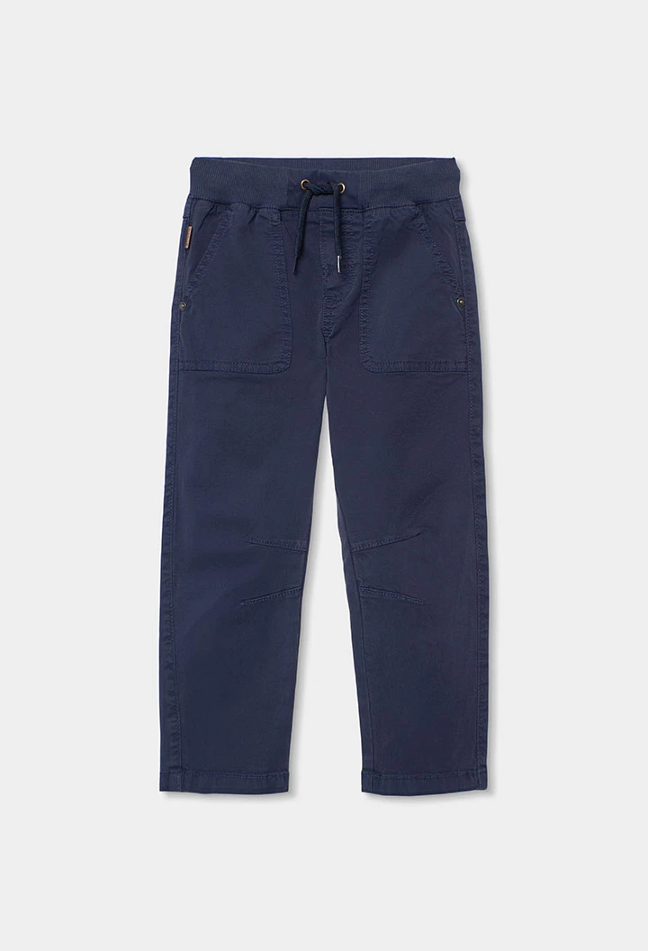 Pantalón de niño algodón azul marino