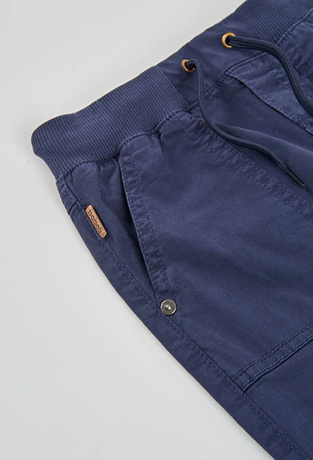 Navy blue cotton trousers for boys