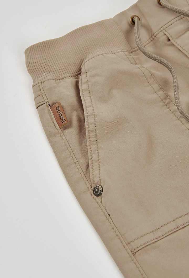 Pantaló de nen cotó beige