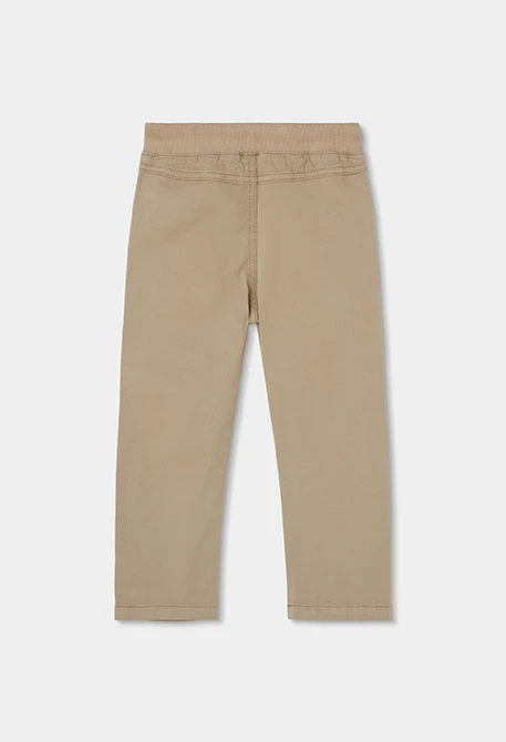 Pantalón de niño algodón beige