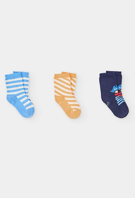 Pack of yellow striped cotton socks
