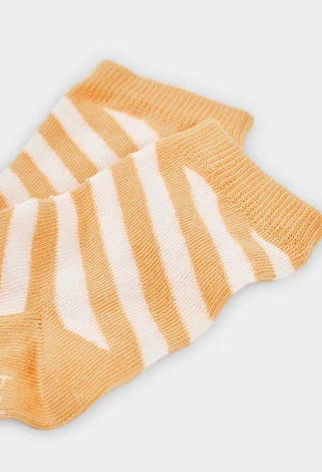 Pack calcetines algodón amarillo rayas