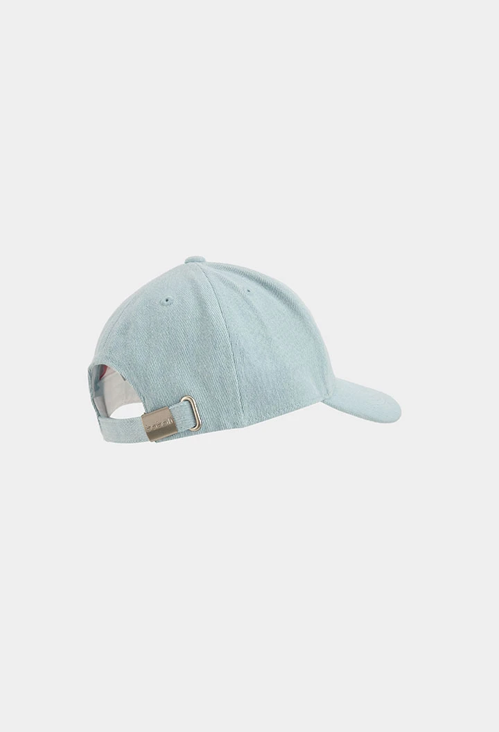 Casquette en denim délavé avec broderie