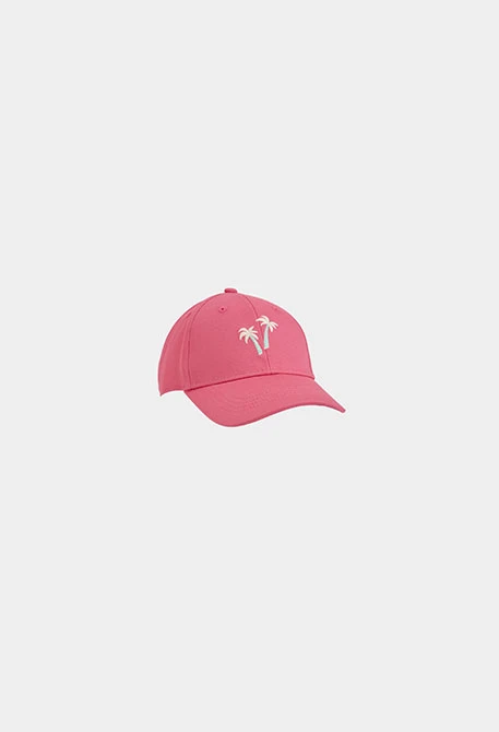Gorra algodón rosa palmeras